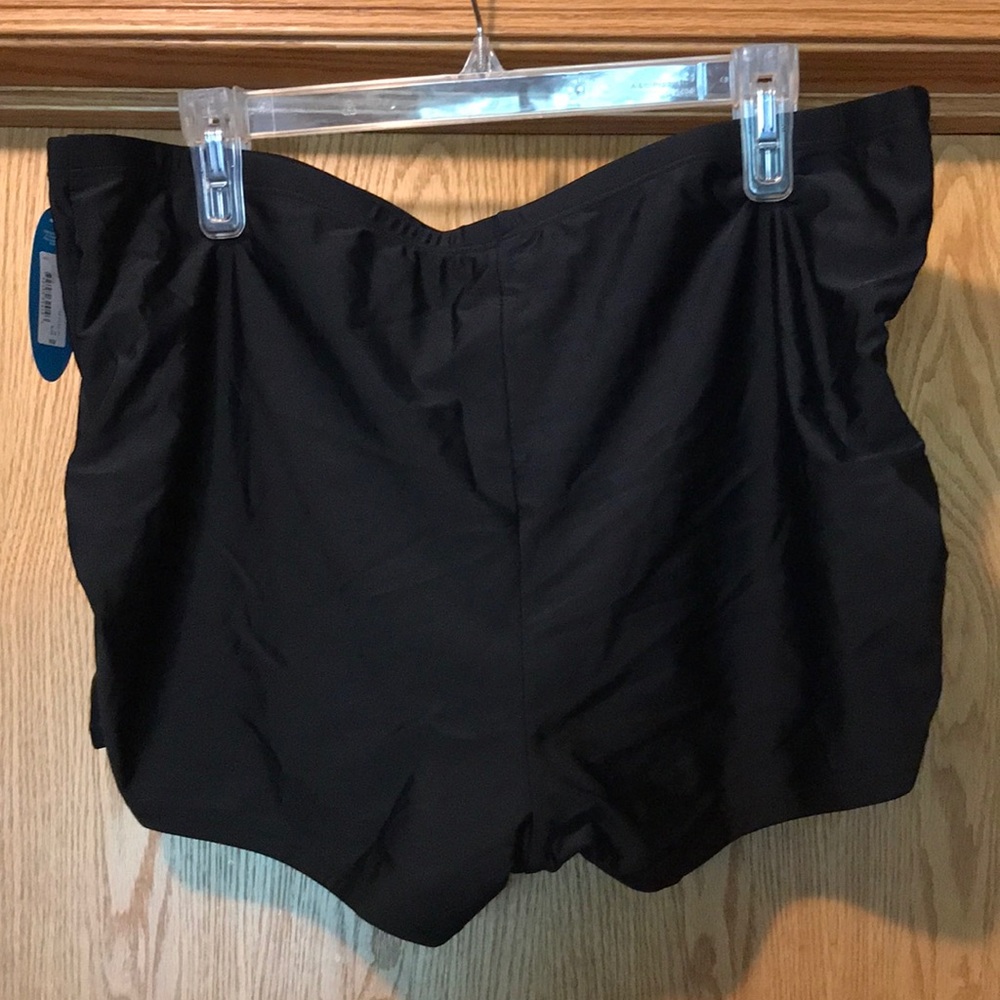 NWT Boutique plus size 3X black bikini swim shorts bottoms swimsuit new tags